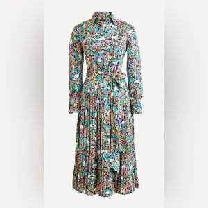 J Crew Pleated Midi Dress